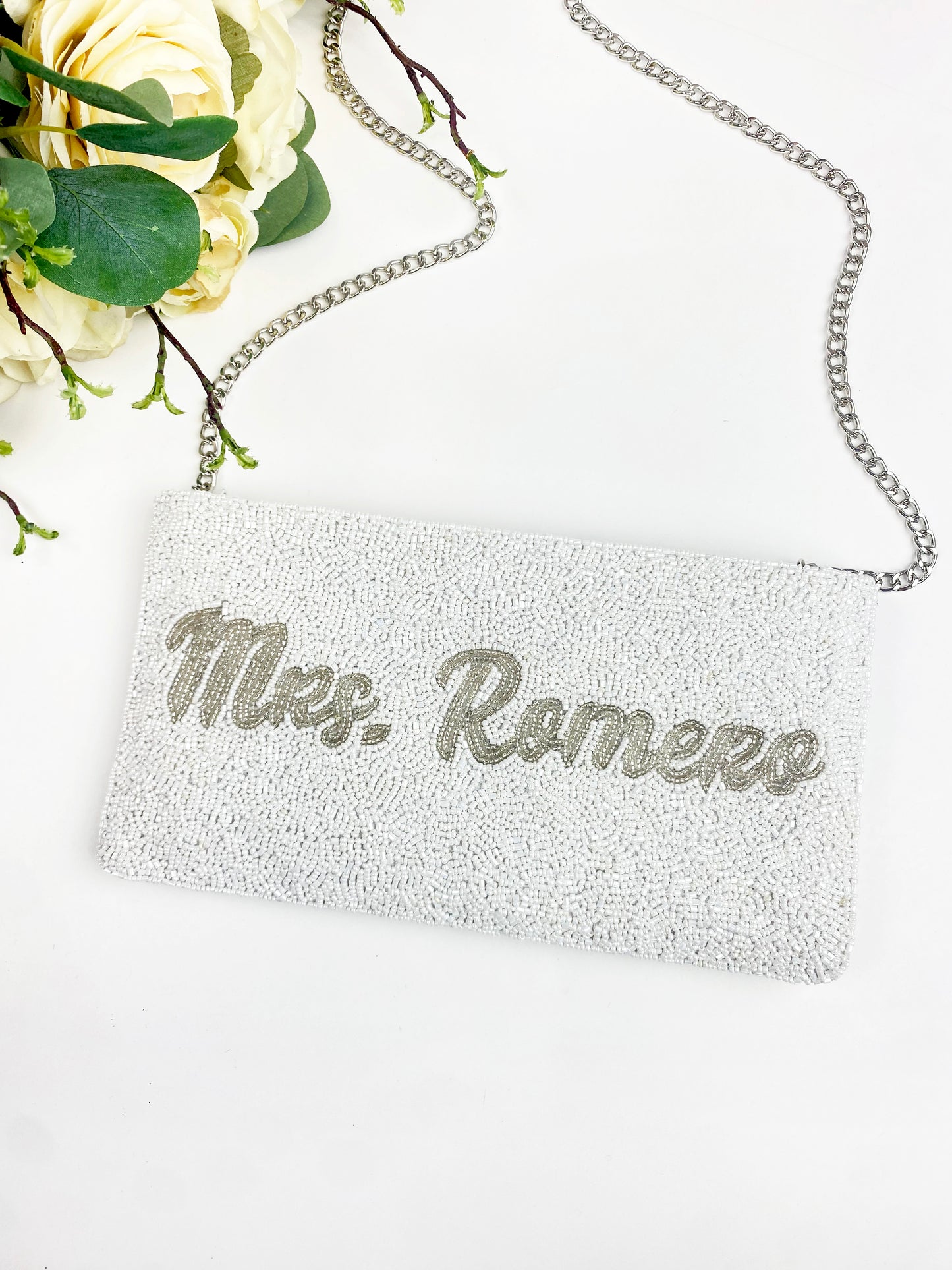 Personalized Beaded Clutch (Zipper LHFC)