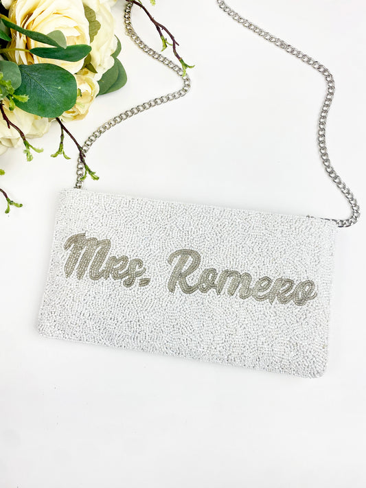 Personalized Beaded Clutch (Zipper LHFC)