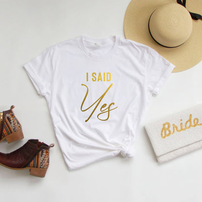 I Said Yes, So We Said Miami Bachelorette Party Tees