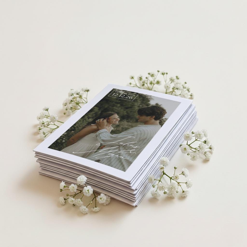 Custom Wedding Magnet Favor with Photo