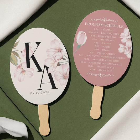 Wedding Guest Hand Fan Table Markers (11)