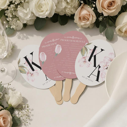 Wedding Guest Hand Fan Table Markers (11)
