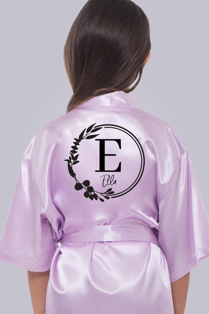 Bridal Templates - Personalized Initial Flower Style Robe