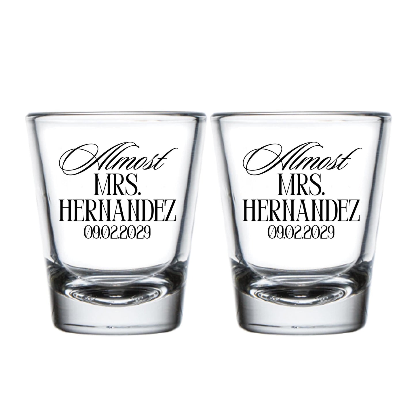Almost Mrs Shot Glasses (CS 668)