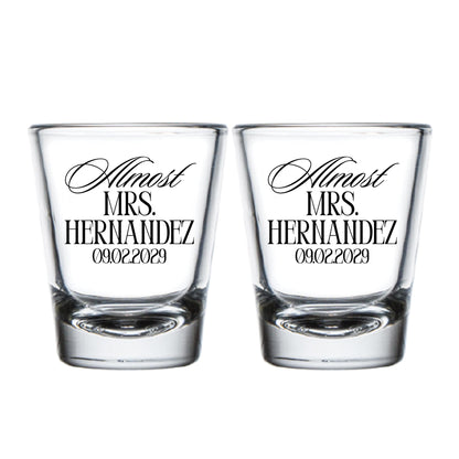 Almost Mrs Shot Glasses (CS 668)