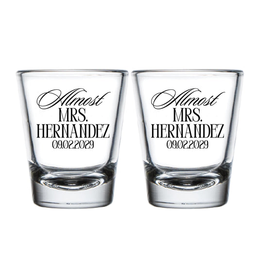 Almost Mrs Shot Glasses (CS 668)