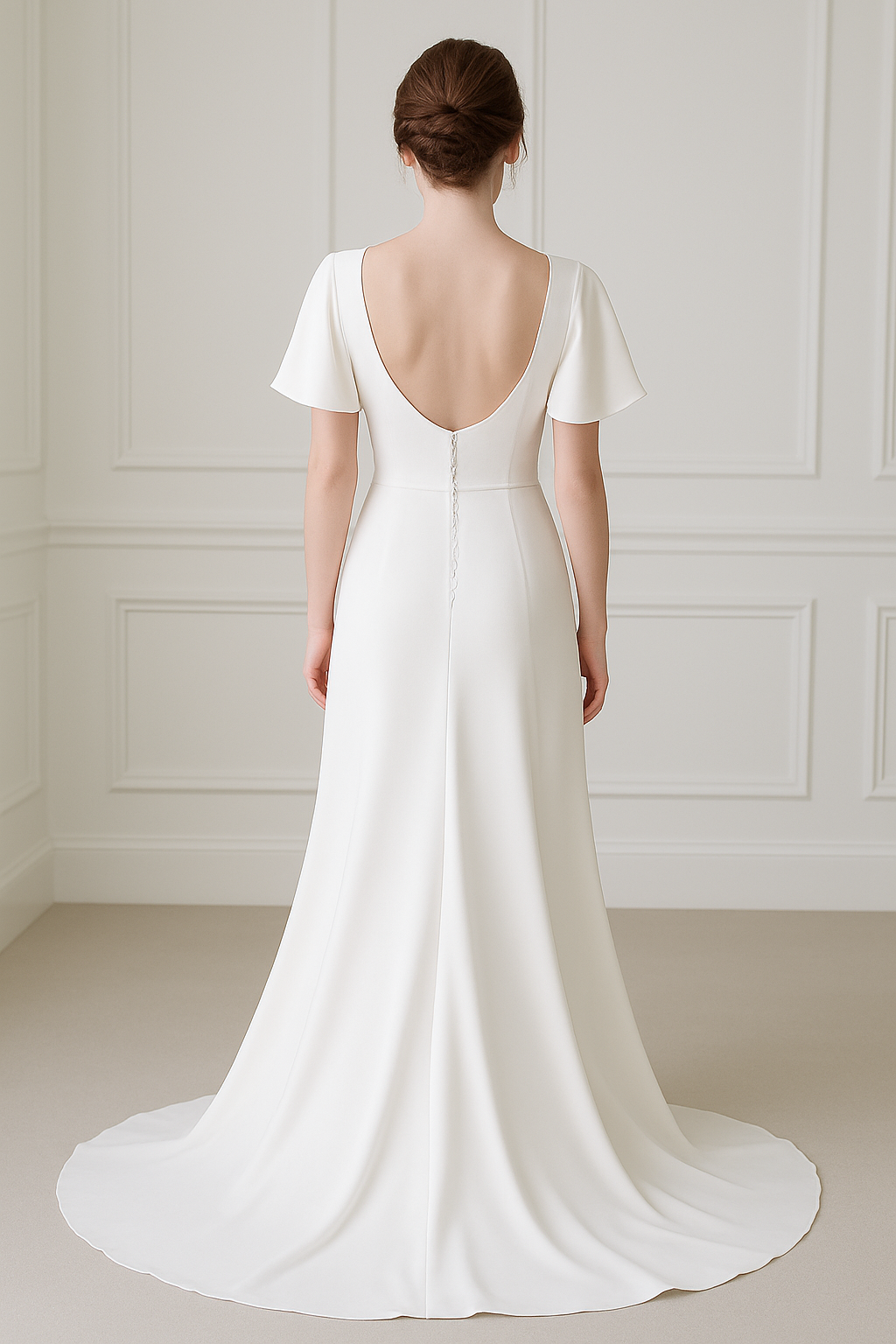 Flutter Sleeve Wedding Dress