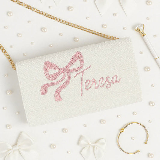 Bridesmaid Coquette Bow Clutch