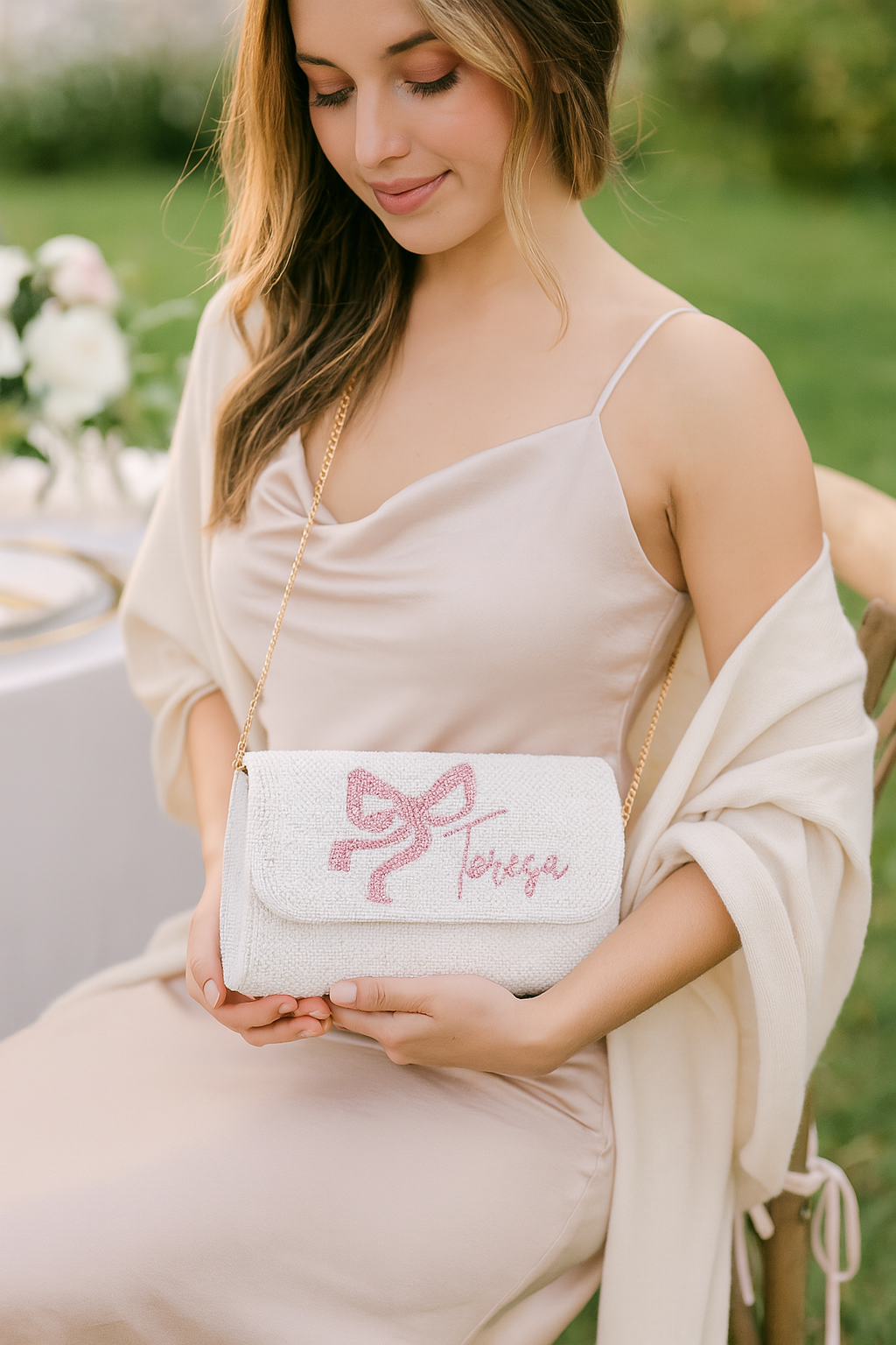 Big Bow Clutch Bag (FOG)