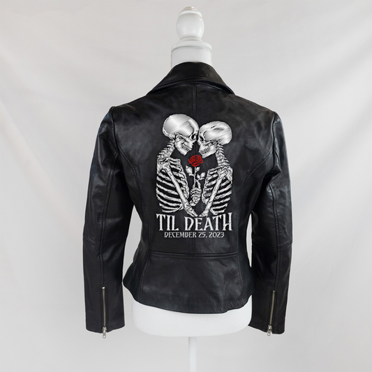 Skeleton Till Death Leather Jacket