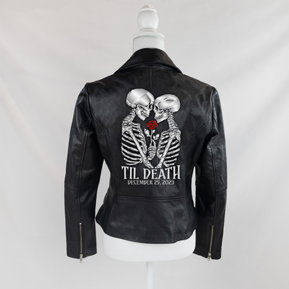 Skeleton Till Death Leather Jacket