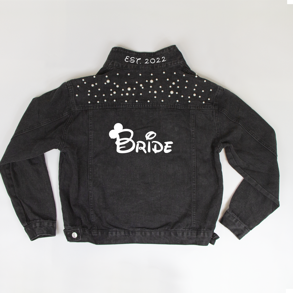 (Black Pearl) Bride Style  Denim Jacket