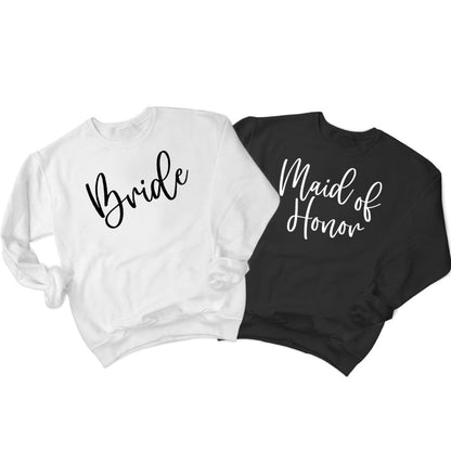 Bride, Bridesmaid, Maid of Honor