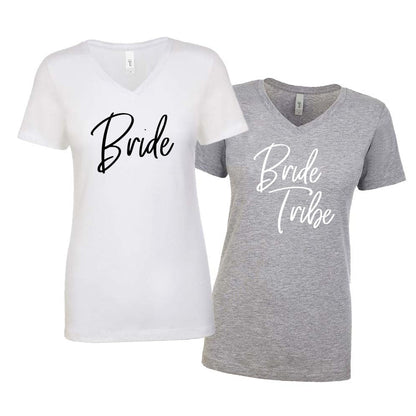 Bride, Maid of Honor, Bride Babe, Bride Tribe, Bridesmaid (Cursive)