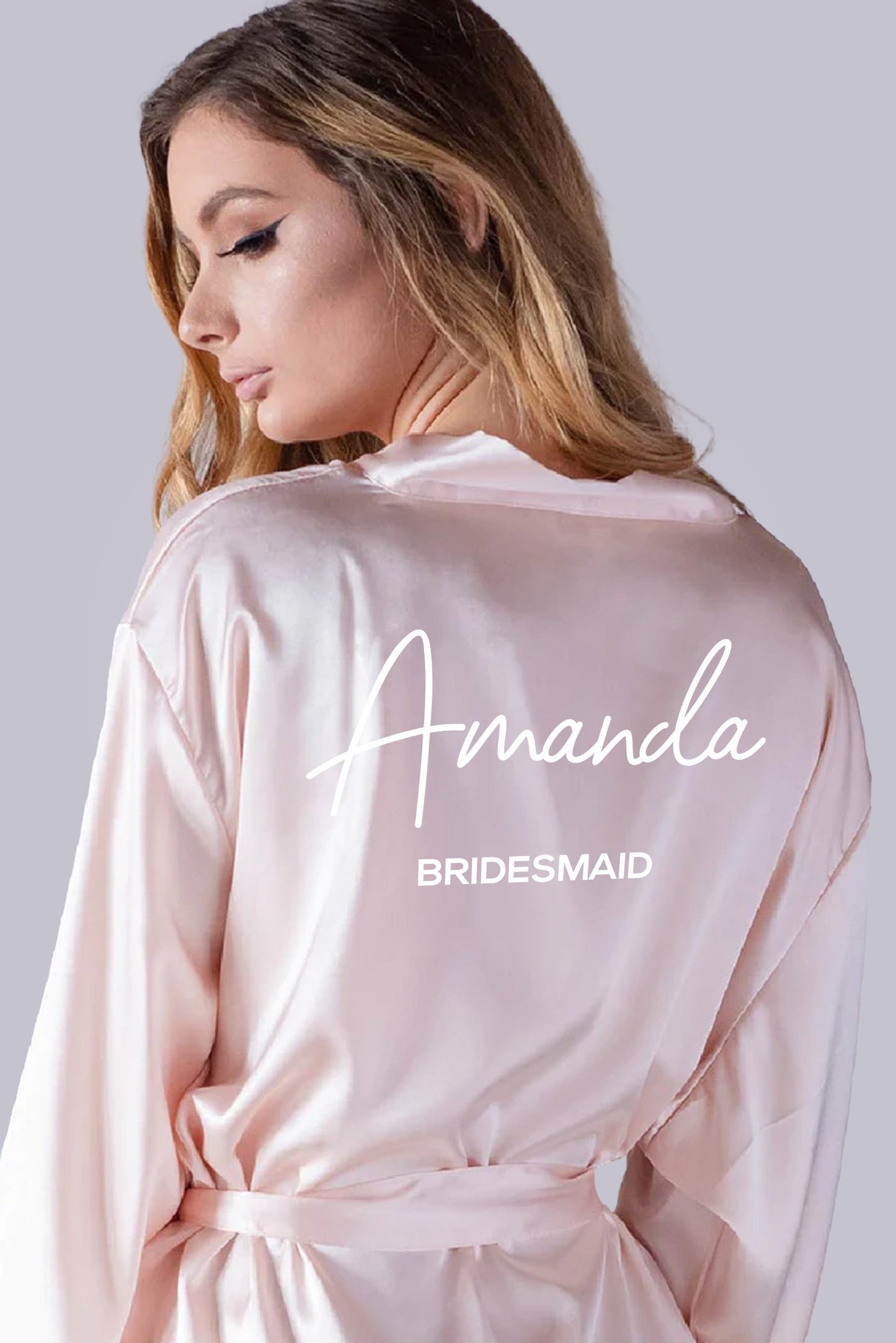 Bridal Templates - Custom Name Bridal Satin Robes