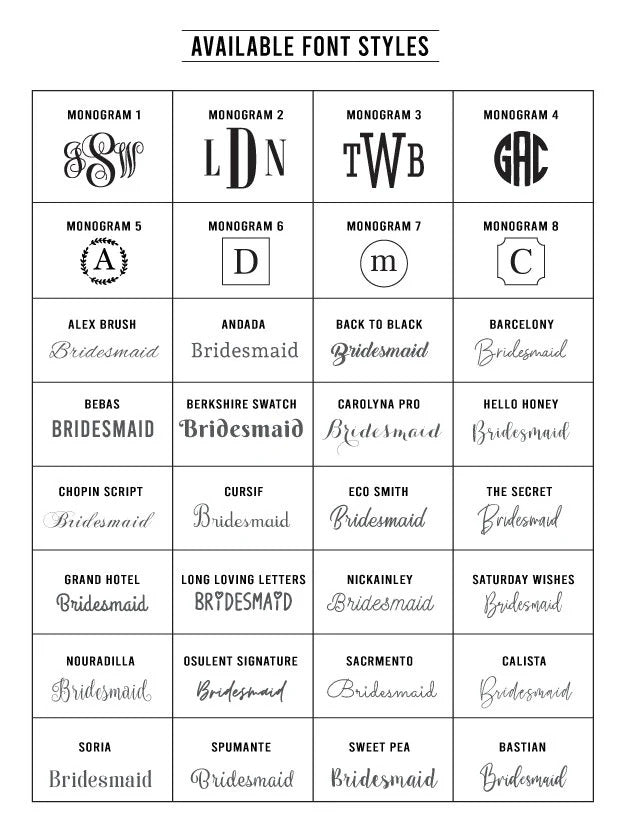 a black and white image of different font styles