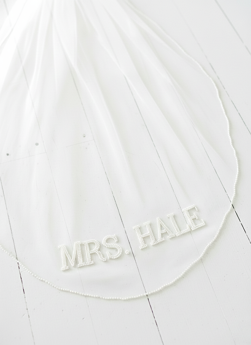 Pearl Beaded Bridal Veil