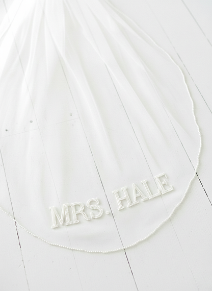 Pearl Beaded Bridal Veil
