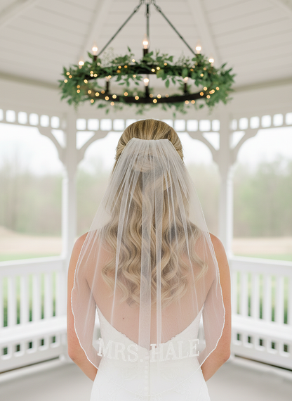 Pearl Beaded Bridal Veil