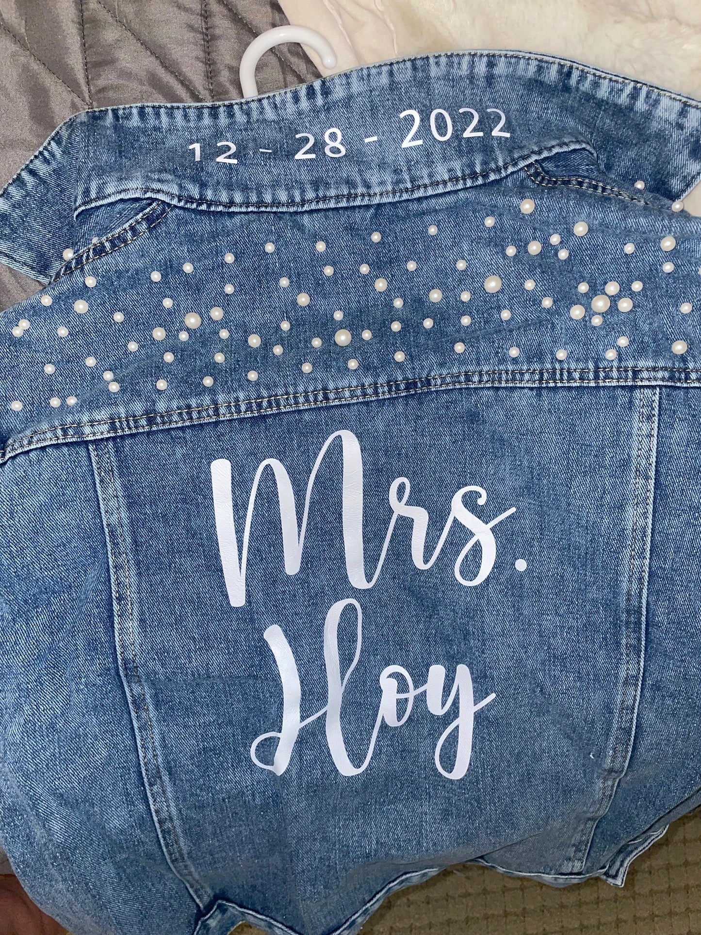 (Blue Pearl) Bridal Denim Jacket