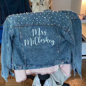 (Blue Pearl) Bridal Denim Jacket