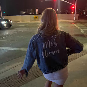 (Blue Pearl) Bridal Denim Jacket