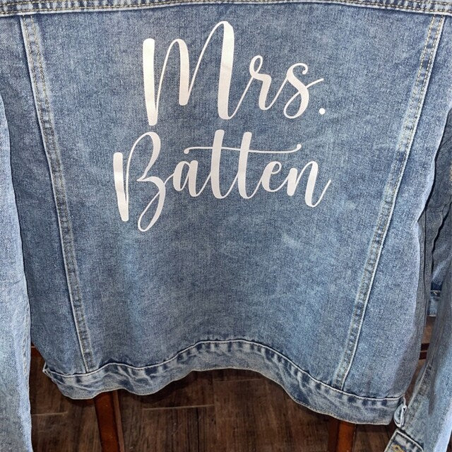 (Blue Pearl) Bridal Denim Jacket