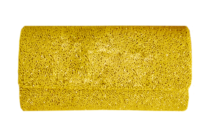 a yellow sponge on a black background