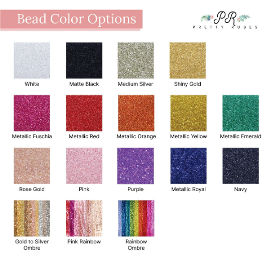 the color options for the bead color options