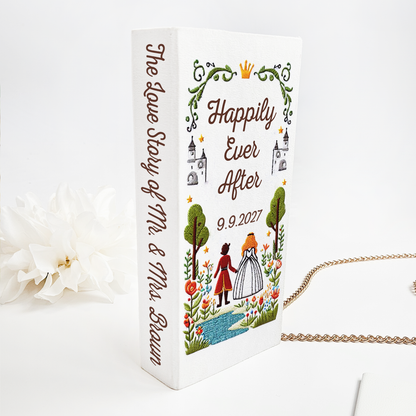 Embroidered Happily Ever After Storybook Clutch Bags