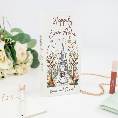 Happily Ever After Embroidered Clutch Bag