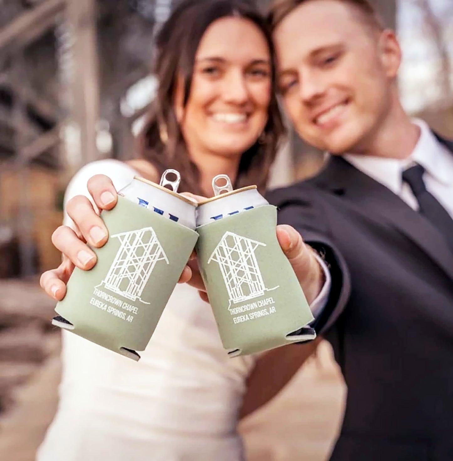 Venue Illustration Can Coolers for Wedding Favors (360)