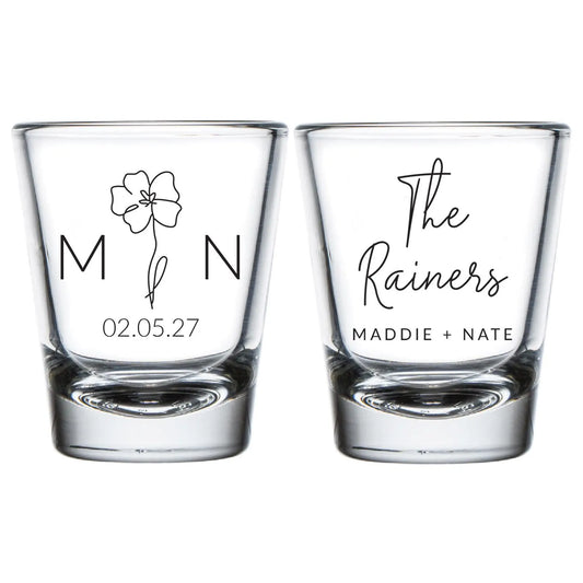 Flower Wedding Shot Glasses (191)