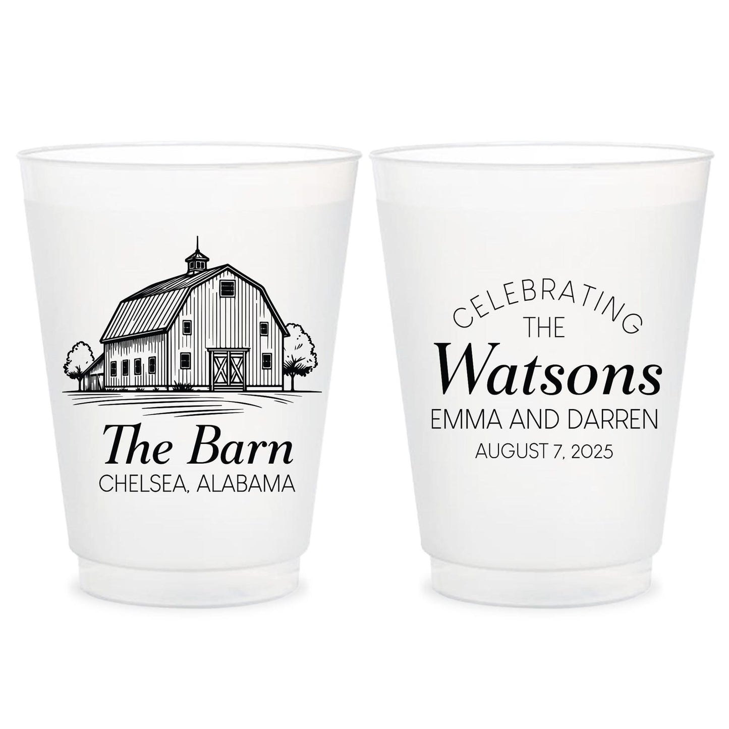 Wedding Venue Frosted Cups (KT 303)
