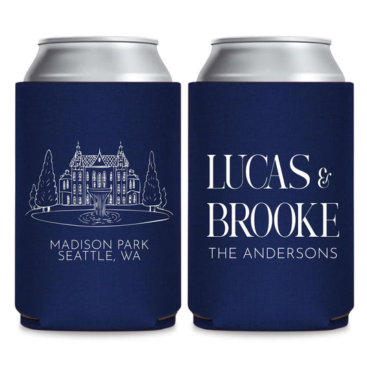 Custom Wedding Venue Stubby Holders (PK 419)