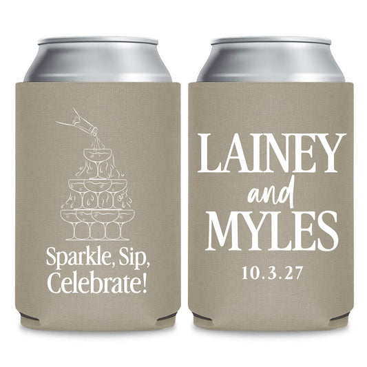 Married and Merry Wedding Beer Can Coolers (KT 307)