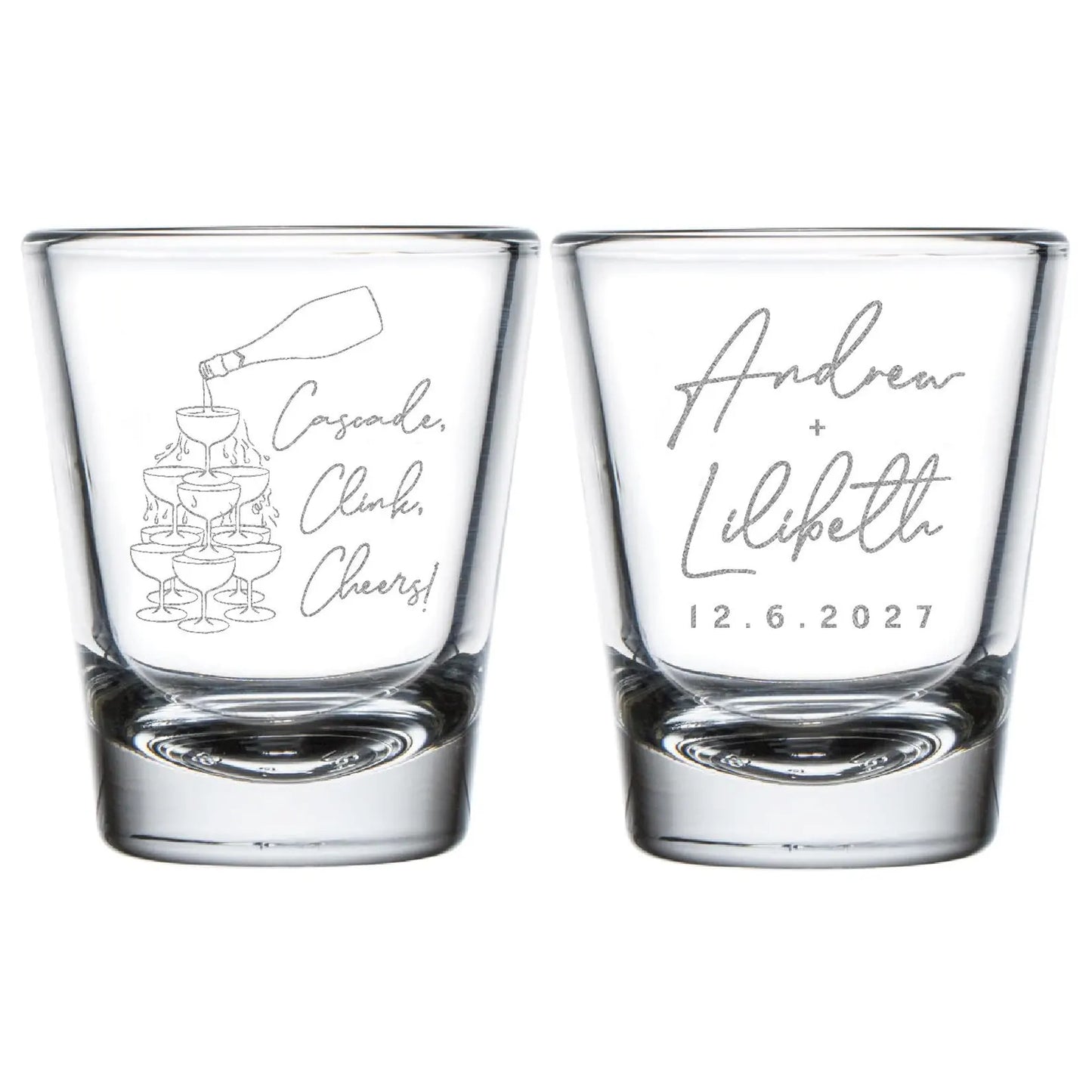 Personalized Wedding Shot Glasses (PK 421)