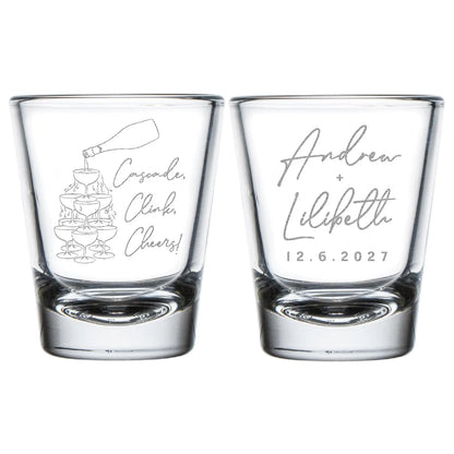 Personalized Wedding Shot Glasses (PK 421)