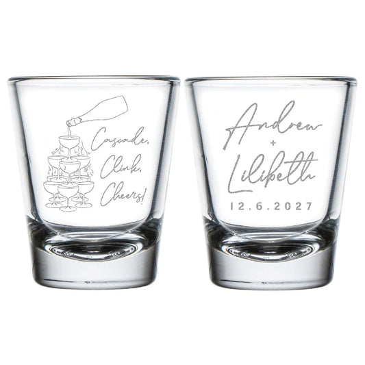 Personalized Wedding Shot Glasses (PK 421)