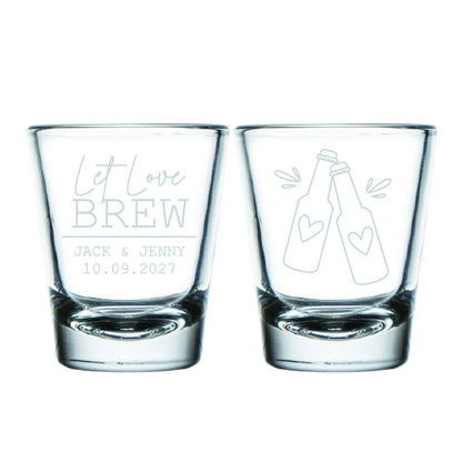 Let Love Brew Shot Glasses (LP 346)