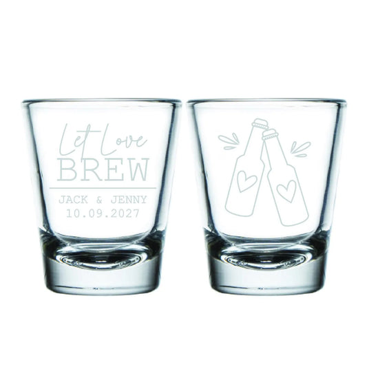 Let Love Brew Shot Glasses (LP 346)