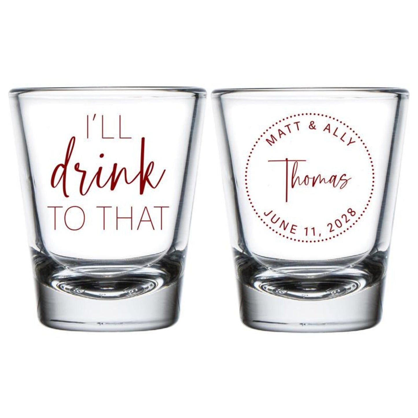Personalized Shot Glasses for Weddings (KT 313)