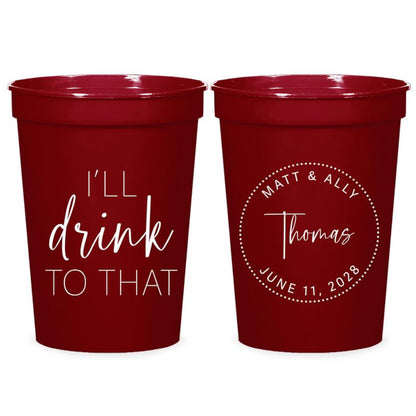 Wedding Plastic Stadium Cups (KT 313)