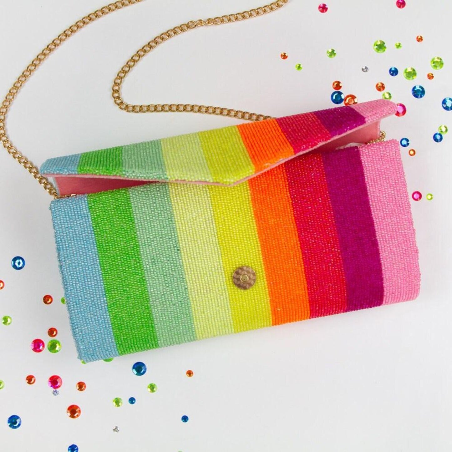 Personalized Bridal Envelop Clutch Bag