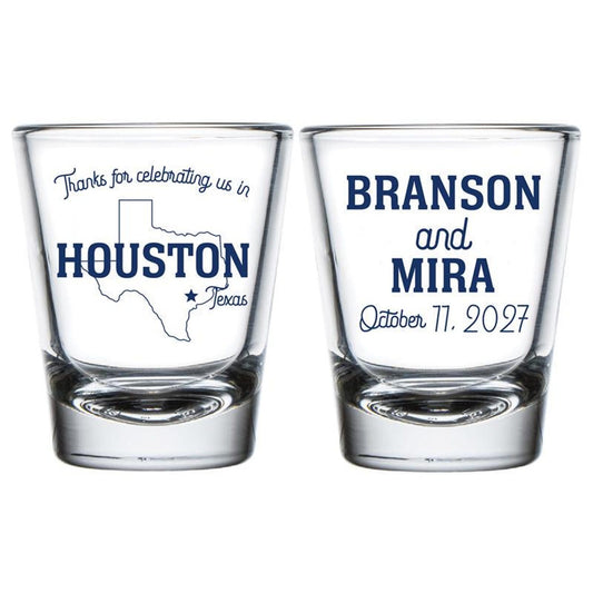 Custom State Wedding Shot Glasses (PR 200)
