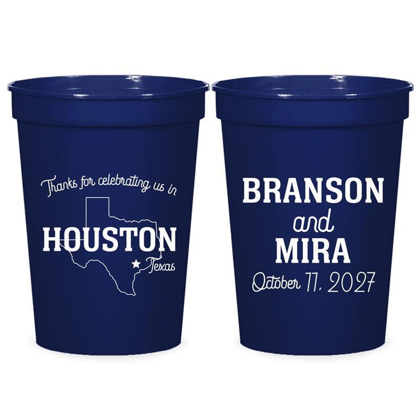 Custom State Wedding Stadium Cups (PR 200)