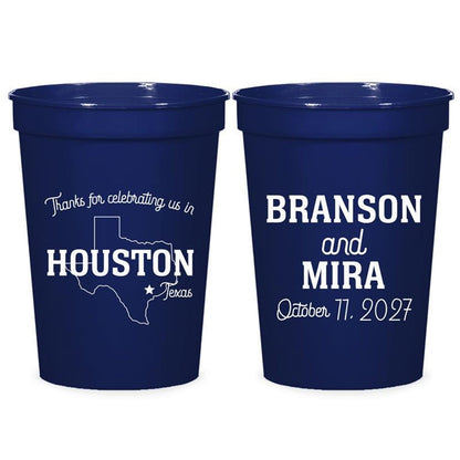 Custom State Wedding Stadium Cups (PR 200)