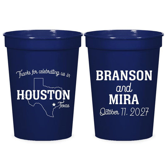 Custom State Wedding Stadium Cups (PR 200)
