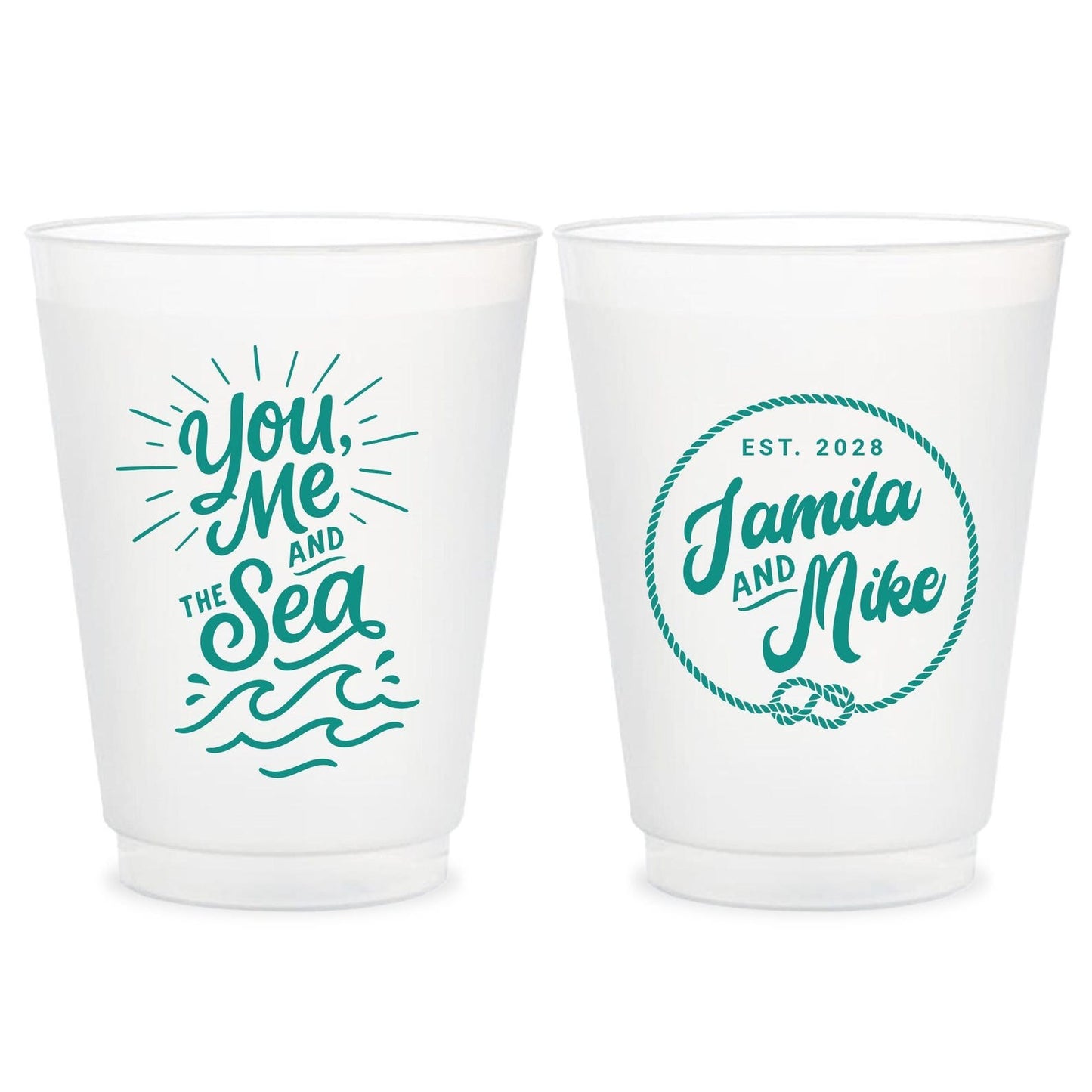 Custom Wedding Frosted Cups (KT 320)