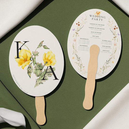 Custom Hand Fan Favors (12)